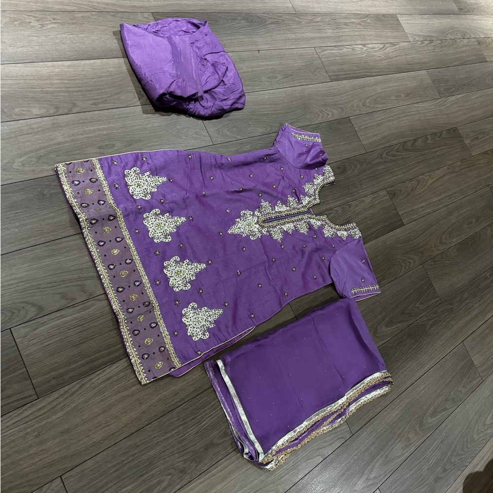Indian outfit  beautiful lavender color size xl